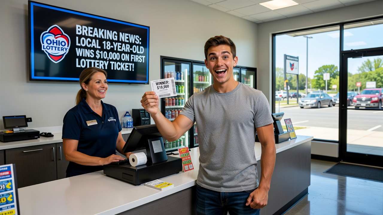 Lottery ticket scanner at retail location in Ohio
